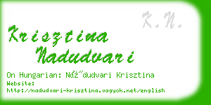 krisztina nadudvari business card